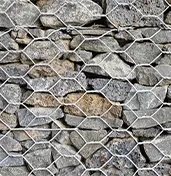 Steel mesh used in gabion wall construction