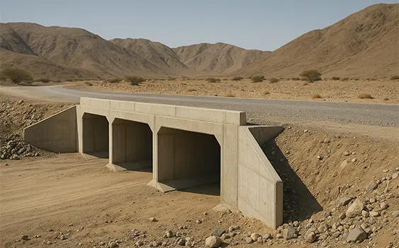 Concrete Wadi Crossing Bridge