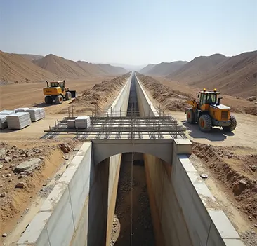 Rural Road Crossing Bridge Construction In Oman