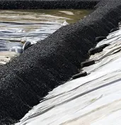 Sustainable riprap solution with natural rock protection