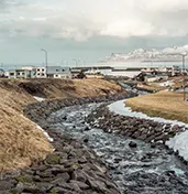 Riprap construction in Oman for shoreline erosion control