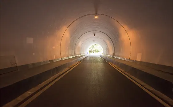 Completed infrastructure showcasing underpass construction