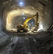 Tunnel construction in Oman with modern lighting and design elements